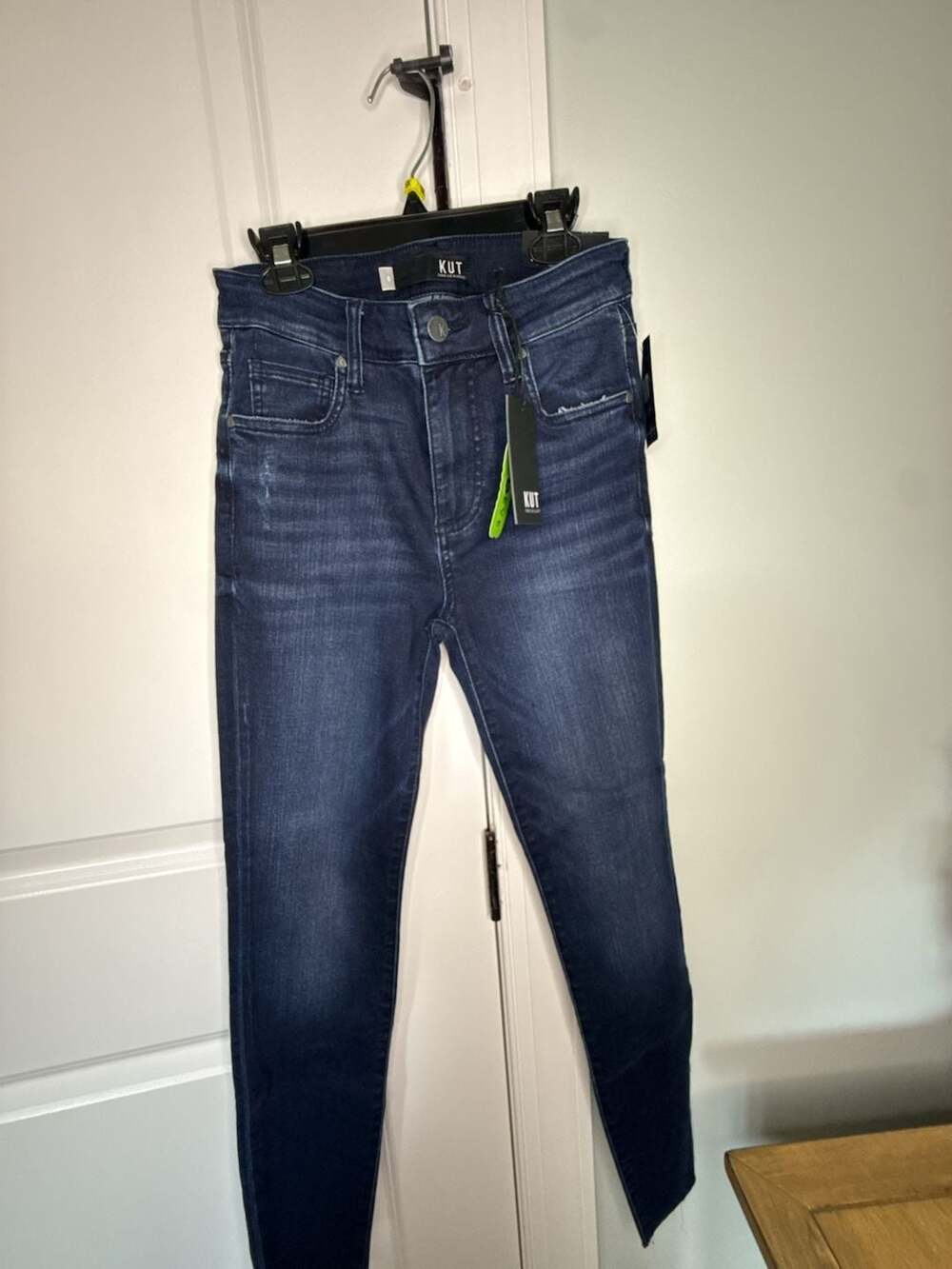 Kut From The Kloth High Rise Connie Ankle Skinny Jeans Size 0 Seed W/DK Stone